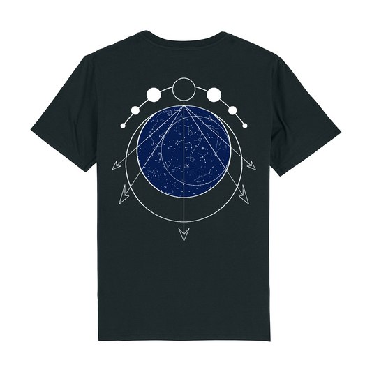 T-Shirt Astro, schwarz, farbiger Backprint