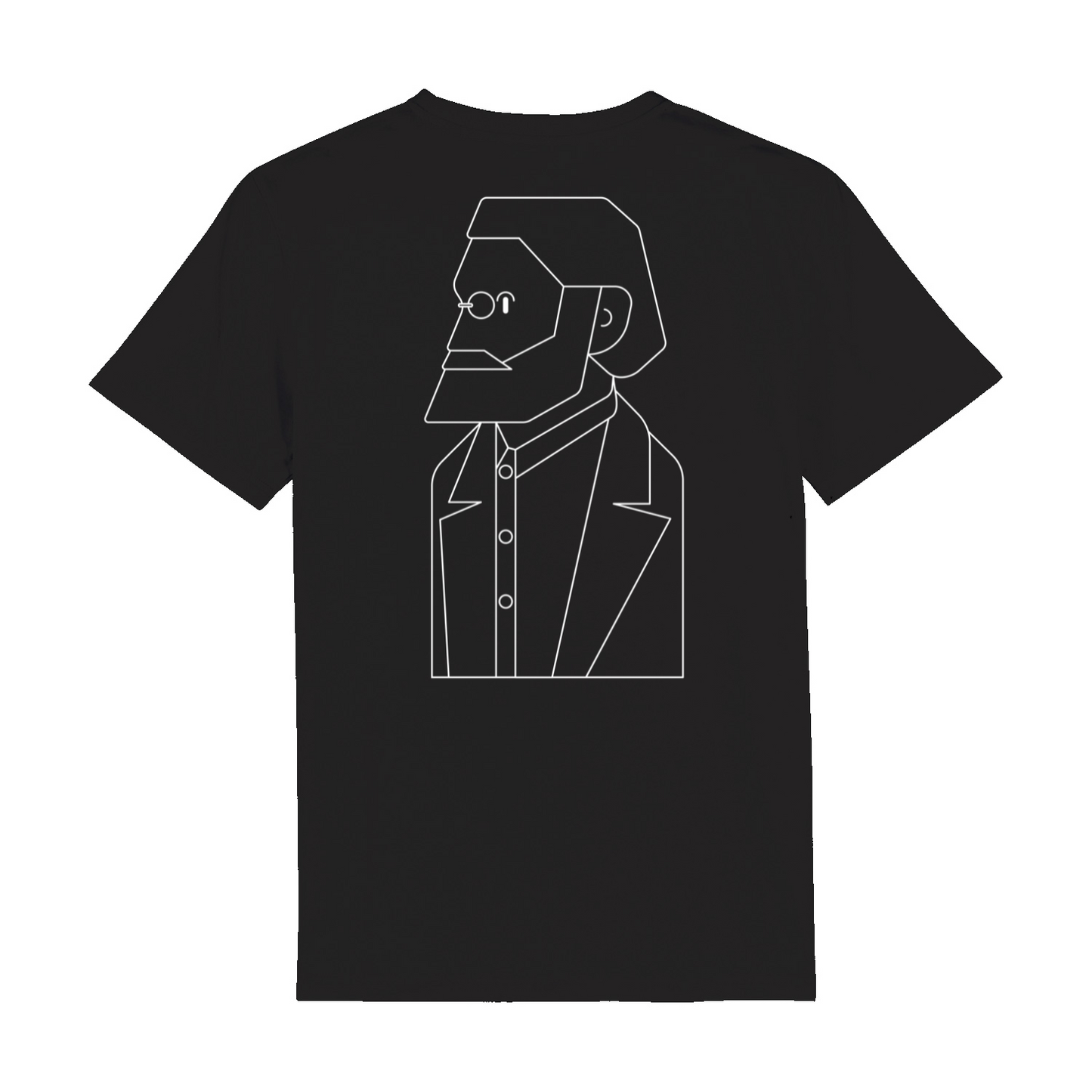 T-Shirt EAH Jena schwarz mit weißem Abbe-Backprint